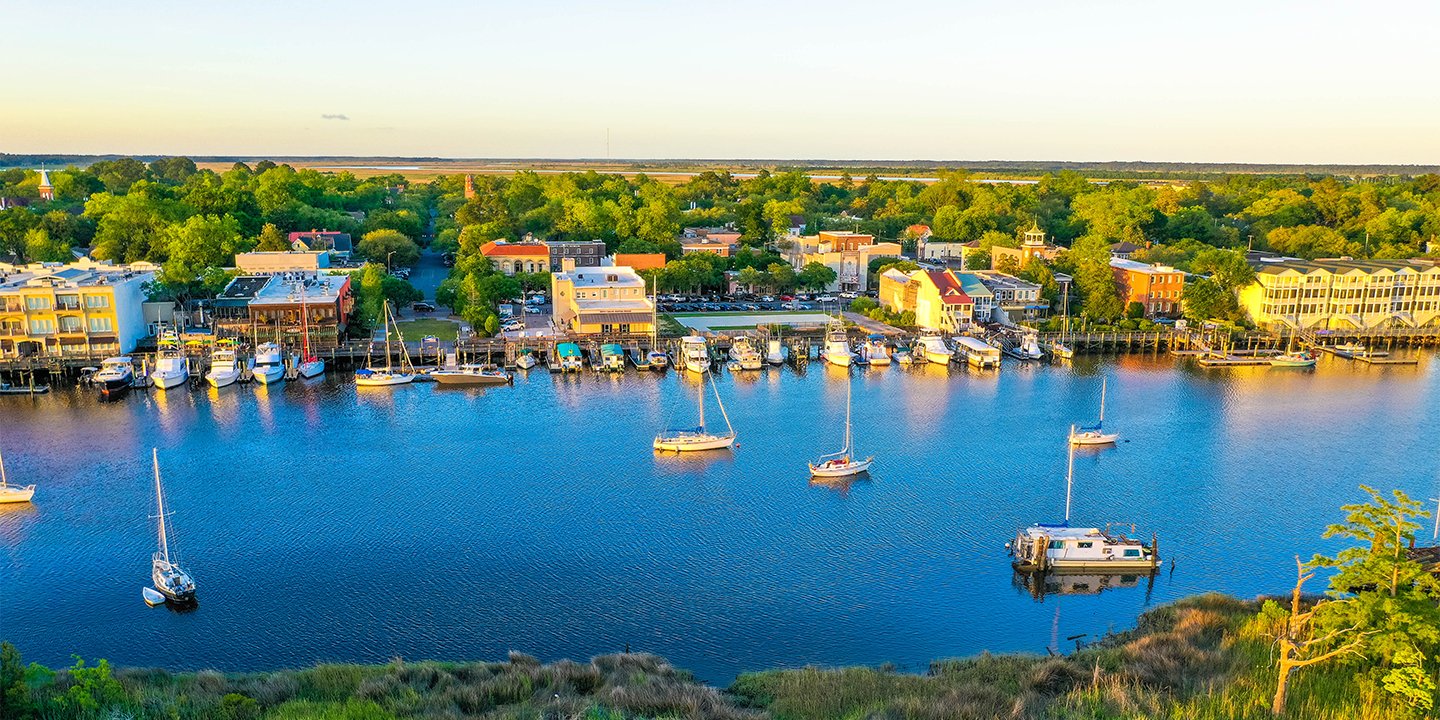 georgetownharborwalk drone